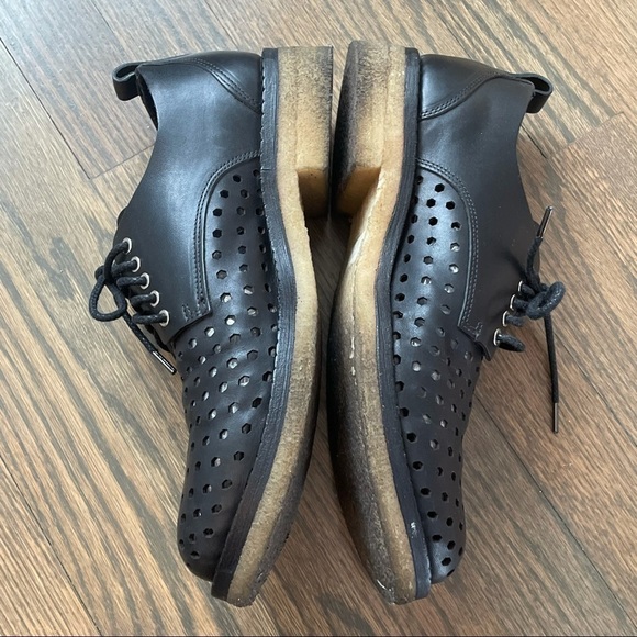 Rag & Bone Honeycomb Milo Perforated Black Leather Oxford 39.5 - Picture 7 of 17